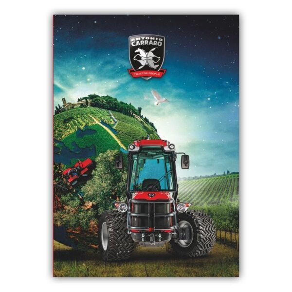 Quadernone a quadretti con le immagini dei trattori Antonio Carraro
