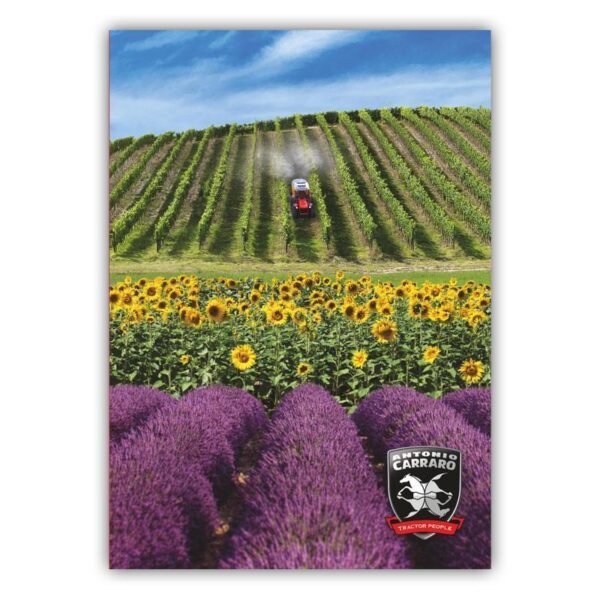 Quadernone a quadretti con le immagini dei trattori Antonio Carraro