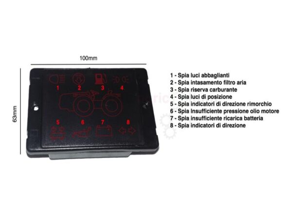 Quadro spie per trattori Antonio Carraro dalla serie 15 alla serie 24