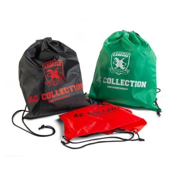 Zaino a sacca in poliestere 210D con logo AC serigrafato