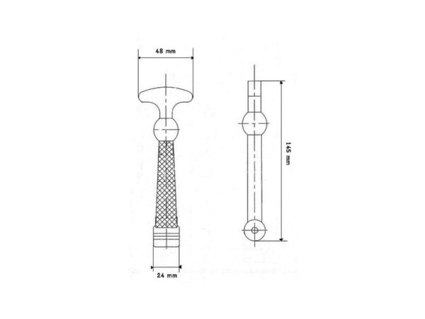 Tirante cofano trattore universale in gomma lungo 145mm