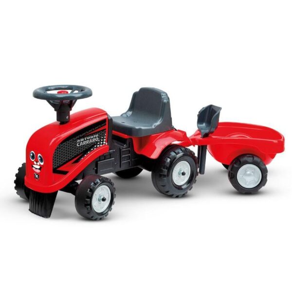 Trattore cavalcabile con rimorchio per bambini Antonio Carraro
