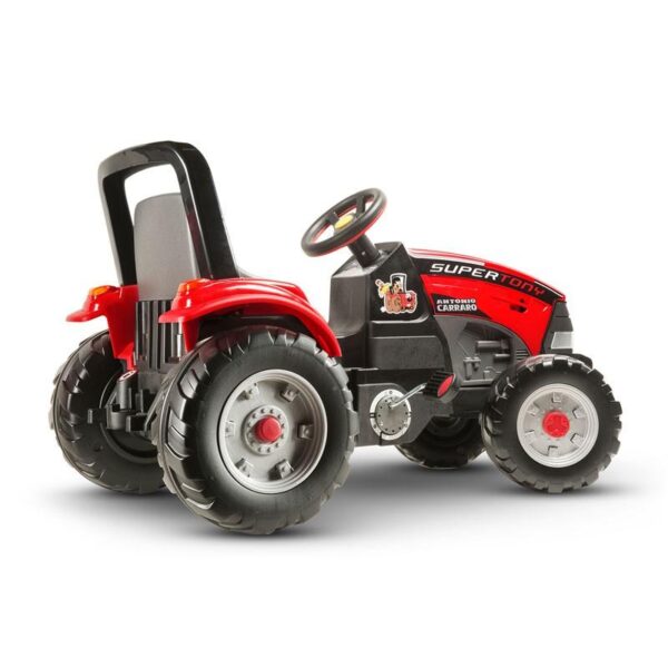 Trattore giocattolo a pedali con rimorchio per bambini Antonio Carraro