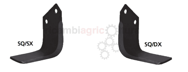 Zappe per fresa Maschio modello B piatto 80X8 a squadra 10DX e 10SX