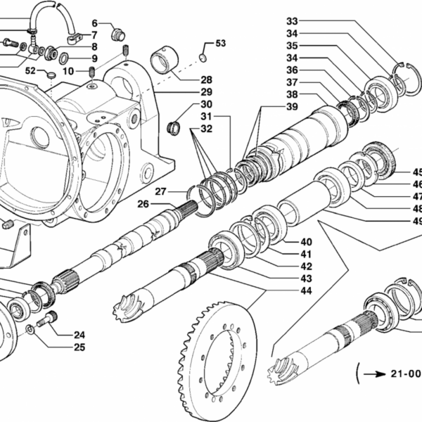 B01-0010 ESPLOSO SCATOLA E TRASMISSIONE ANTERIORE